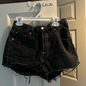 Black Denim Women's Shorts